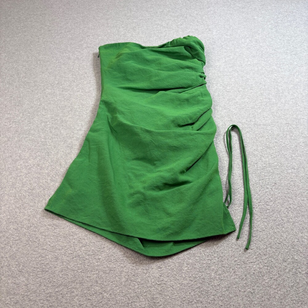 Petal & Pup Dress Woman Small Green Short Shirred Cruise Tropical Coastal Party